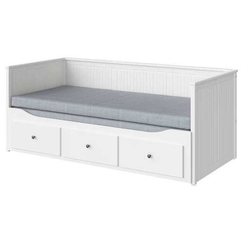 HEMNES - Kanapéágy 3 fiókkal, 2 matraccal